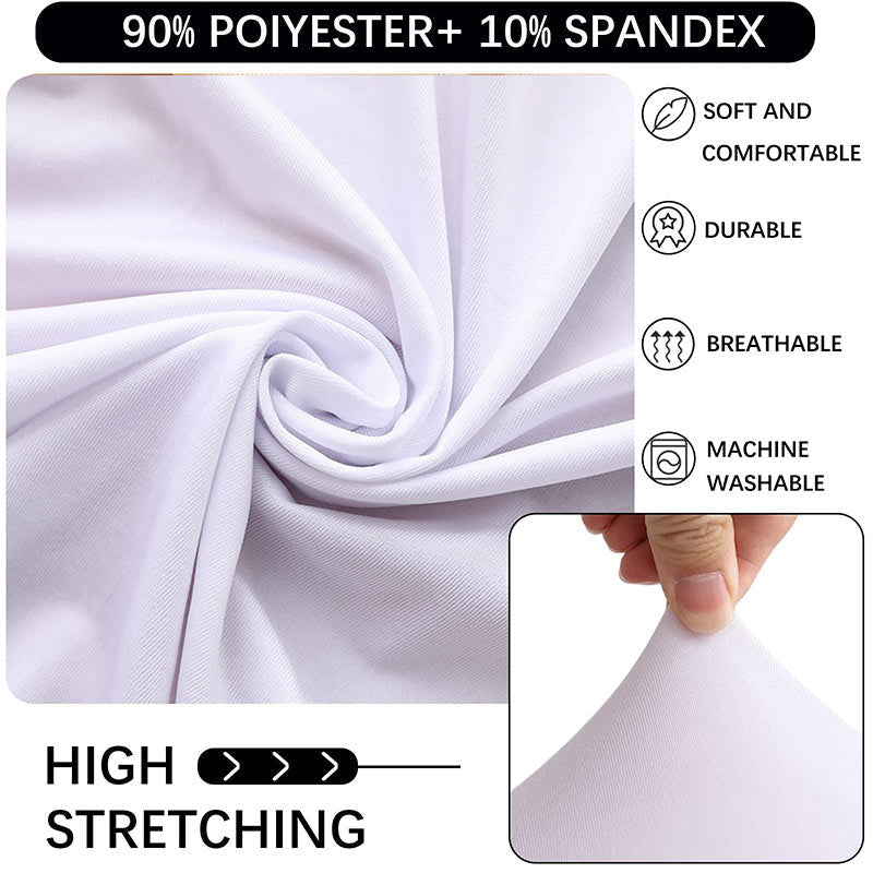 Lofaris White High Top Round Spandex Cocktail Tablecloths