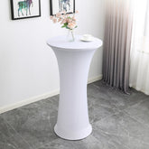 Lofaris White High Top Round Spandex Cocktail Tablecloths
