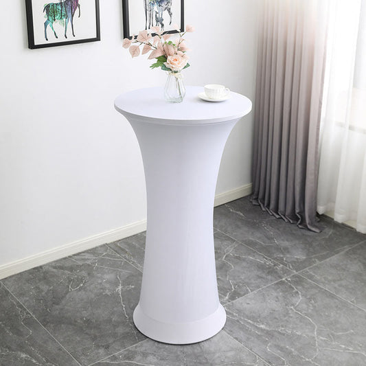 Lofaris White High Top Round Spandex Cocktail Tablecloths