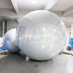 Lofaris White Inflatable Mirror Ball Giant Balloon for Decor