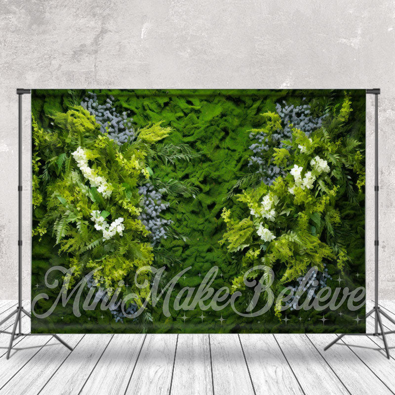 Lofaris White Lavender Floral Greenery Spring Photo Backdrop