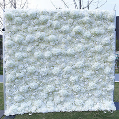 Lofaris White Luxury Fabric Artificial Flower Wall Party Decor