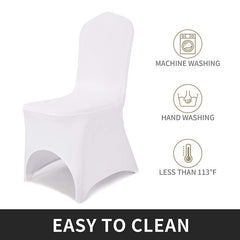 Lofaris White Open Back Stretch Spandex Banquet Chair Cover
