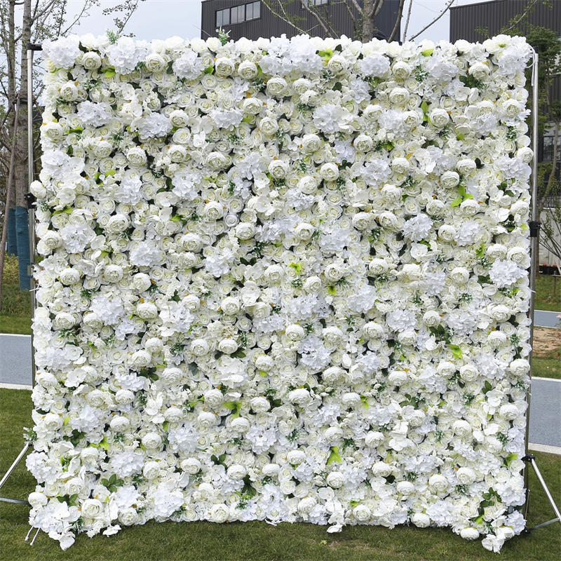 Lofaris White Peony Artificial Flower Wall Wedding Decor