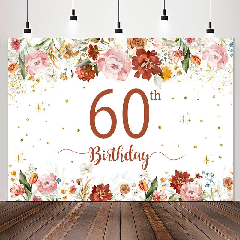 Lofaris White Pink Flowering Shrubs 60th Birthday Backdrop