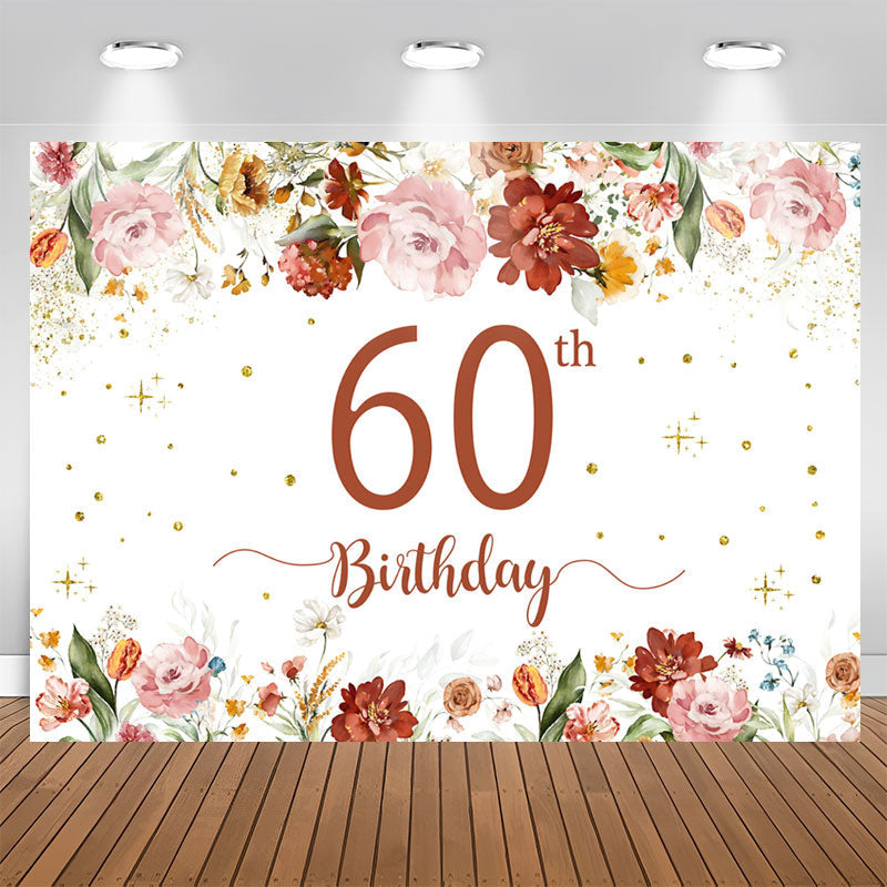 Lofaris White Pink Flowering Shrubs 60th Birthday Backdrop