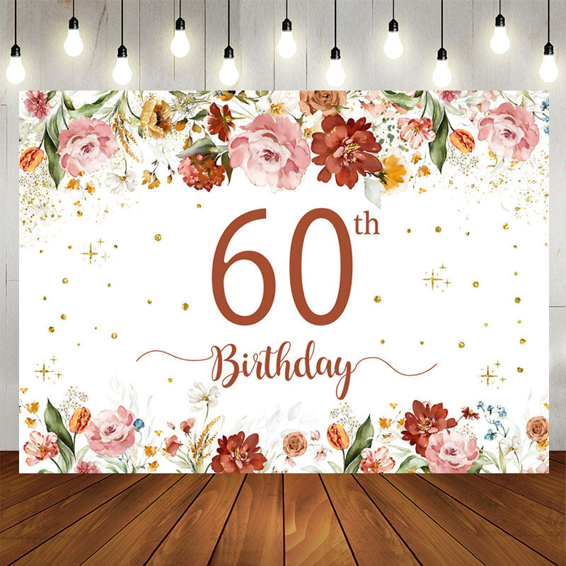 Lofaris White Pink Flowering Shrubs 60th Birthday Backdrop