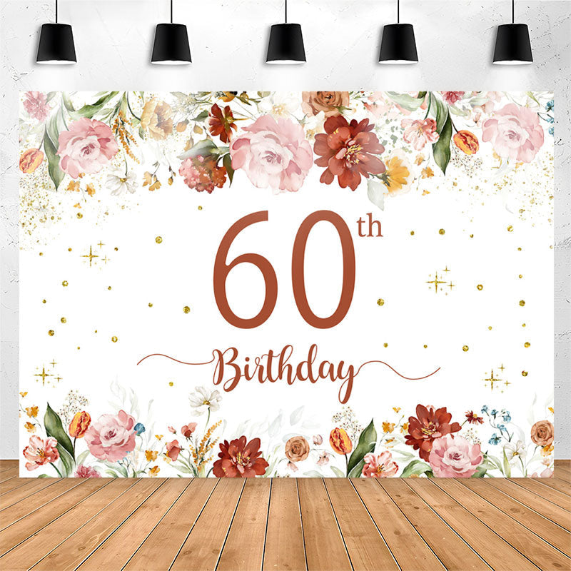Lofaris White Pink Flowering Shrubs 60th Birthday Backdrop