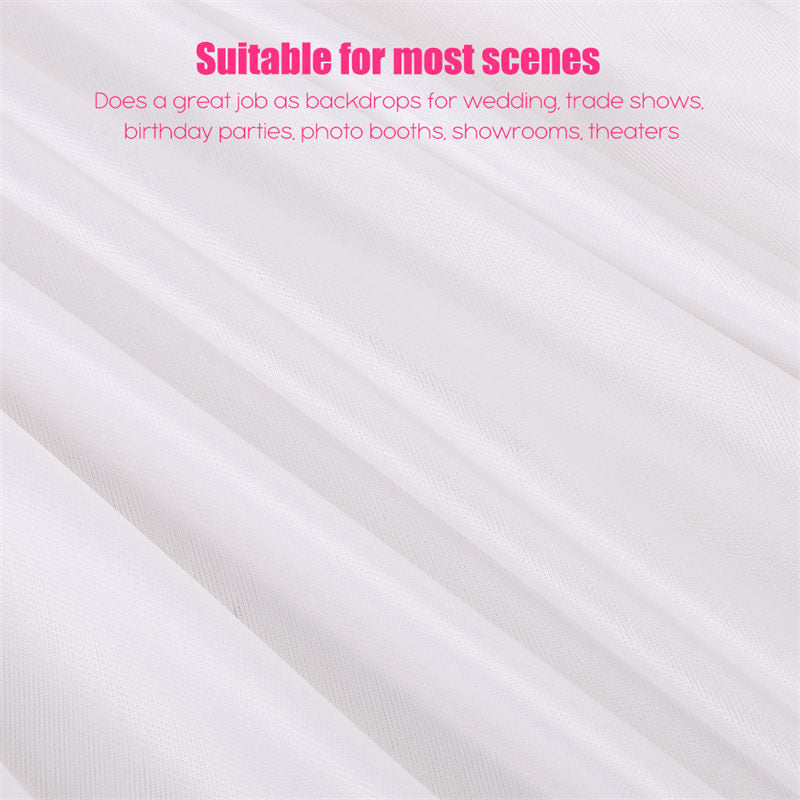 Lofaris White Pleated Curtain Wedding Photo Backdrop Decor