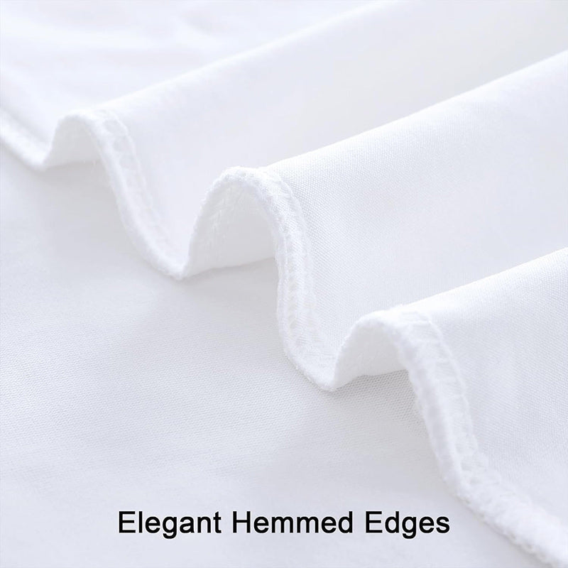 Lofaris White Premium Spandex Rectangle Party Table Skirt
