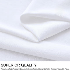 Lofaris White Premium Spandex Rectangle Party Table Skirt