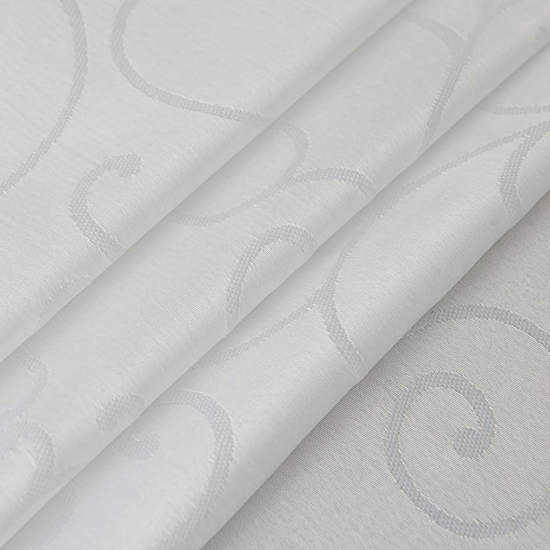 Lofaris White Round Luxury Premium Polyester Table Cover