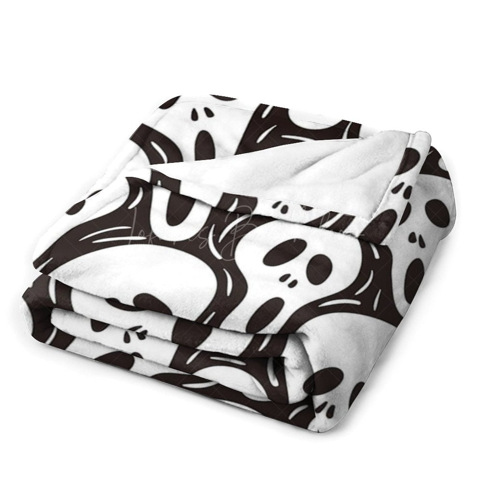 Lofaris White Screaming Ghost Halloween Custom Name Blanket