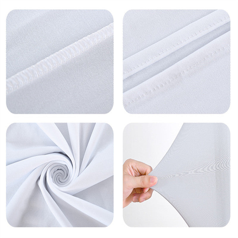 Lofaris White Spandex Fit Round Top Backdrop Wedding Arch Cover
