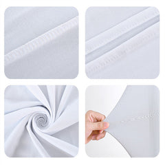 Lofaris White Spandex Fit Round Top Backdrop Wedding Arch Cover