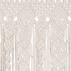 Lofaris White Woven Doorway Macrame Curtain String Decor