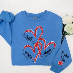 Lofaris Wife Mom Nana Heart Gift For Christmas CTH01 Sweatshirt