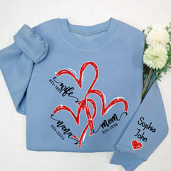 Lofaris Wife Mom Nana Heart Gift For Christmas CTH01 Sweatshirt
