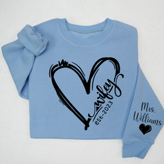 Lofaris Customized Wifey Est Sweatshirt Engagement Bridal Shower Gift for Bride Personalized New Wife LTP01