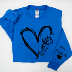 Lofaris Customized Wifey Est Sweatshirt Engagement Bridal Shower Gift for Bride Personalized New Wife LTP01