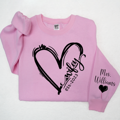 Lofaris Customized Wifey Est Sweatshirt Engagement Bridal Shower Gift for Bride Personalized New Wife LTP01