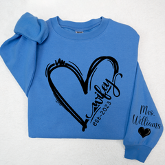 Lofaris Customized Wifey Est Sweatshirt Engagement Bridal Shower Gift for Bride Personalized New Wife LTP01