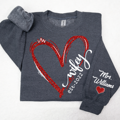 Lofaris Heart Glitter Merry Wifey Est And Custom Names LTP01