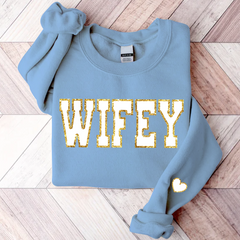 Lofaris Wifey Glitter Sweatshirt Engagement Gift Bridal Shower For Bride