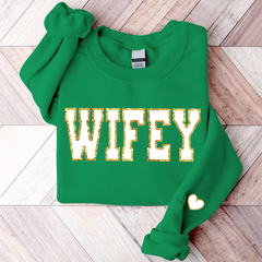 Lofaris Wifey Glitter Sweatshirt Engagement Gift Bridal Shower For Bride