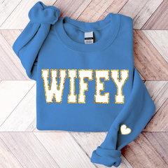 Lofaris Wifey Glitter Sweatshirt Engagement Gift Bridal Shower For Bride