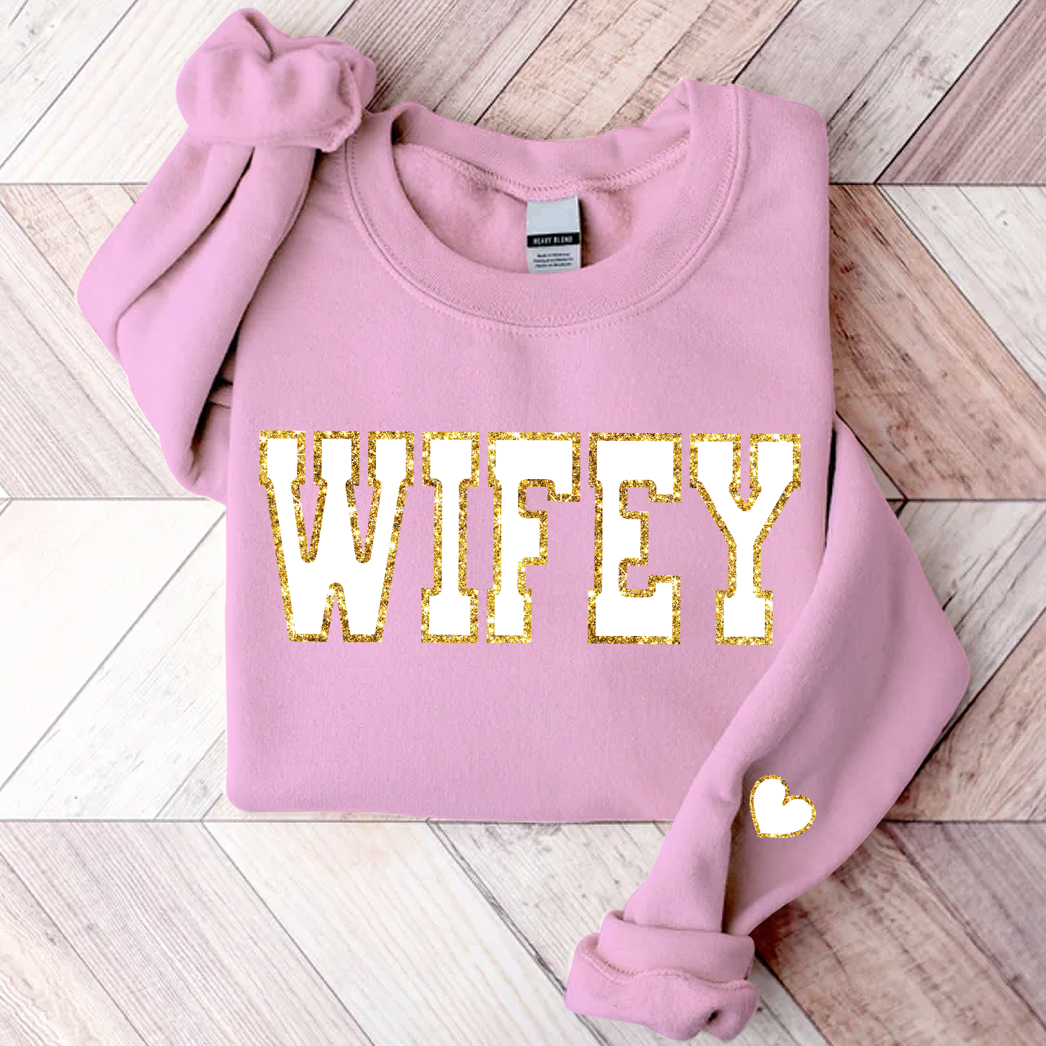 Lofaris Wifey Glitter Sweatshirt Engagement Gift Bridal Shower For Bride