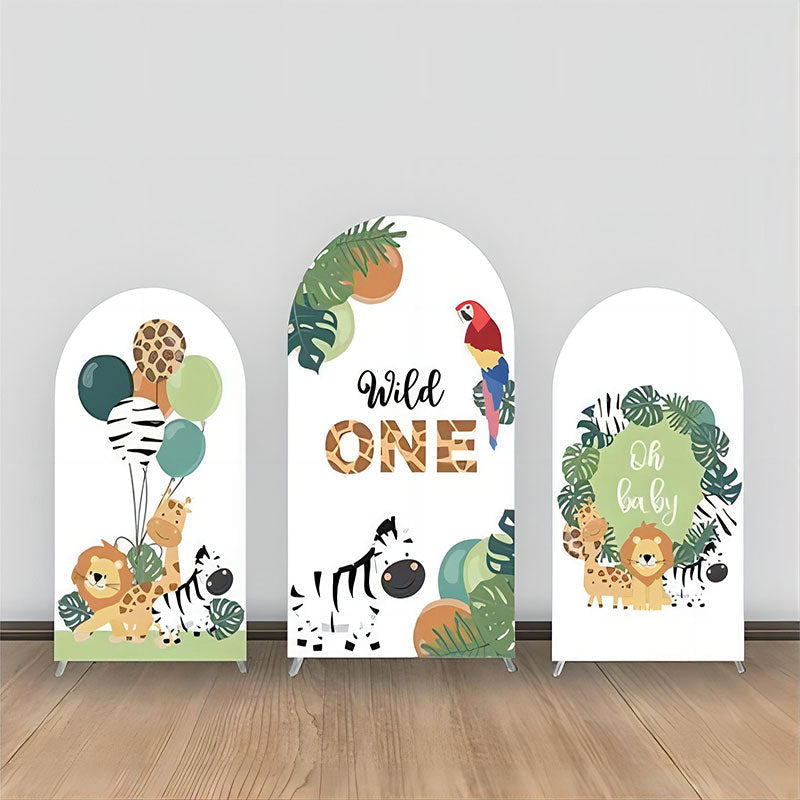 Lofaris Wild Balloon Safari Baby Shower Arch Backdrop Kit