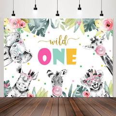 Lofaris Wild One Safari Floral Boho 1st Birthday Backdrop