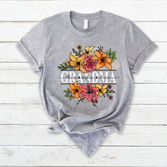 Lofaris Wildflower Grandma And Kids Custom Gift T - Shirt