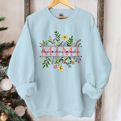 Lofaris Wildflowers Mimi And Grandkids White Sweatshirt