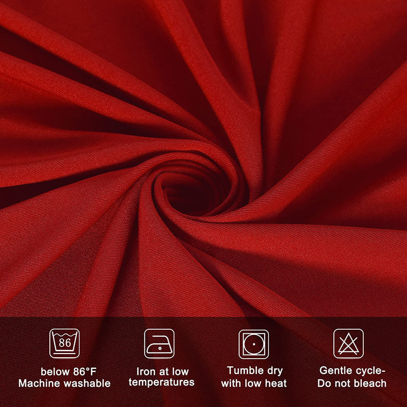Lofaris Wine Red Fitted Spandex Rectangle Banquet Table Cover