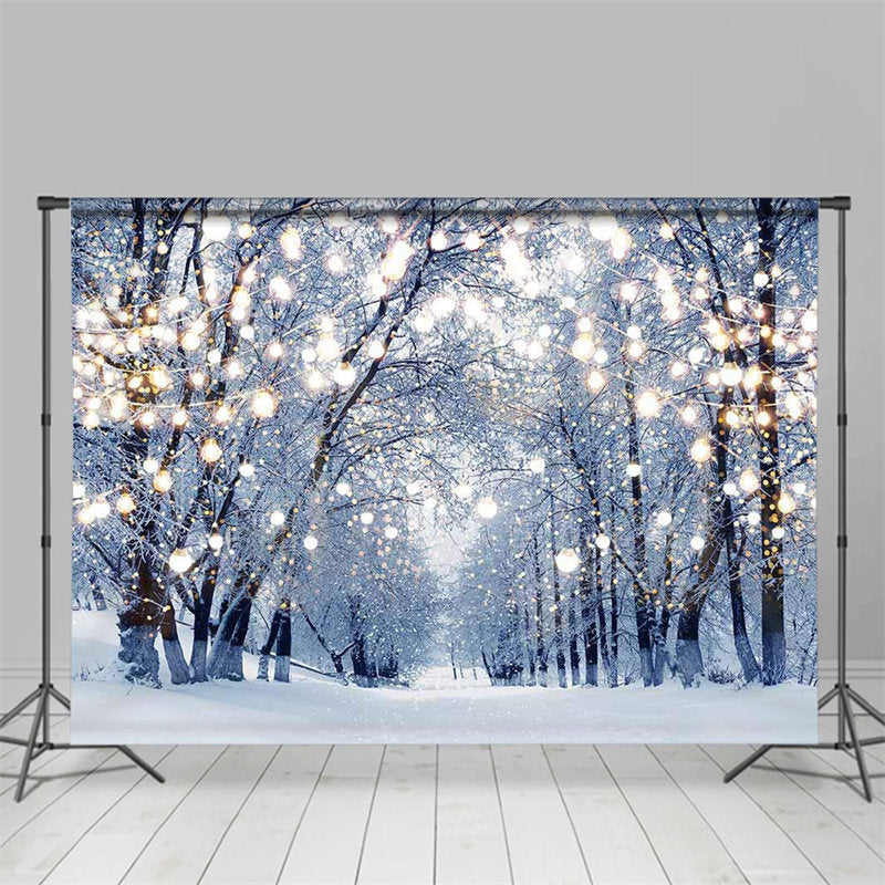 Lofaris Winter Scene Fireplace Christmas Party Backdrop