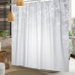 Lofaris Winter White Snowflake Christmas Shower Curtain