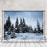 Lofaris Winter Wonderland Sky And Pines Backdrop Phoot Shoot