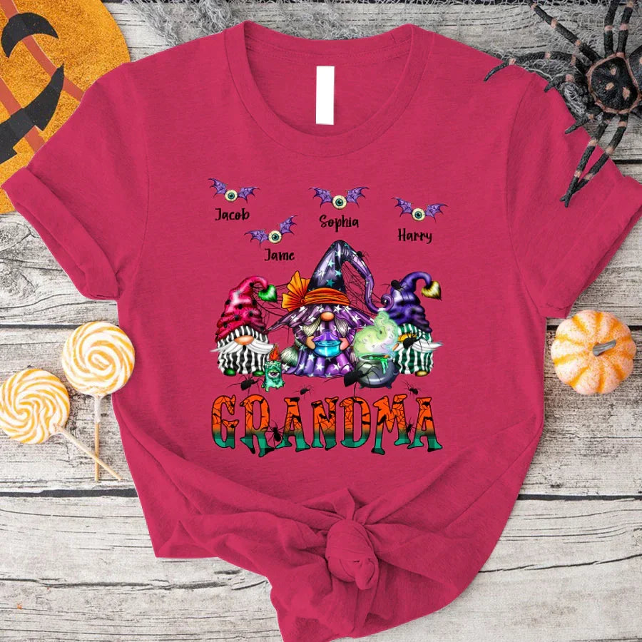 Lofaris Witch Gnomes Halloween Grandma And Kids T - Shirt