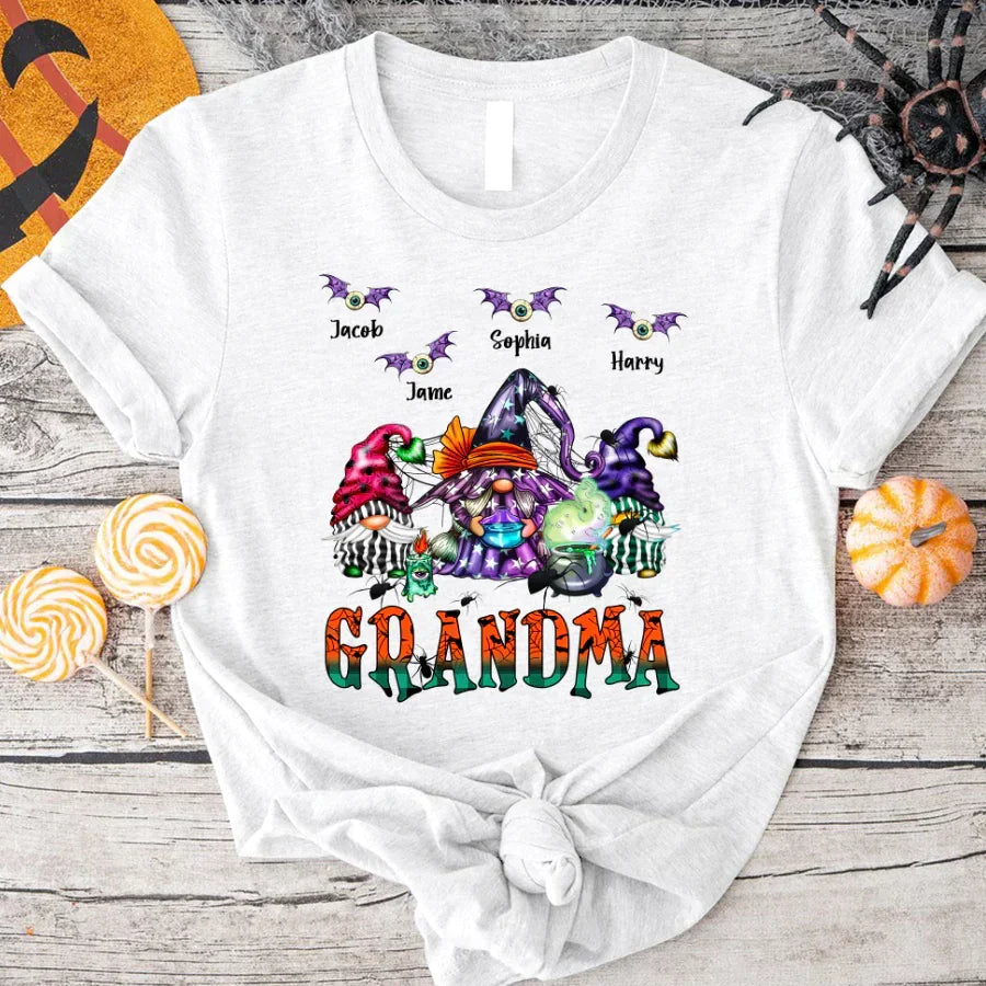 Lofaris Witch Gnomes Halloween Grandma And Kids T - Shirt