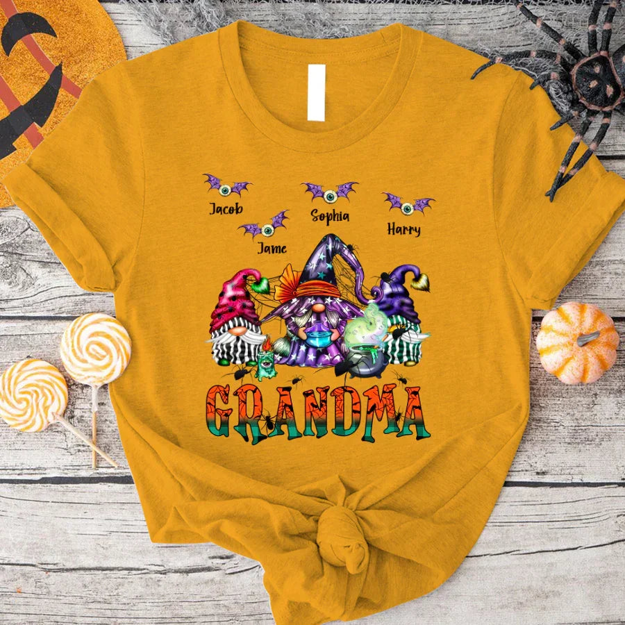 Lofaris Witch Gnomes Halloween Grandma And Kids T - Shirt
