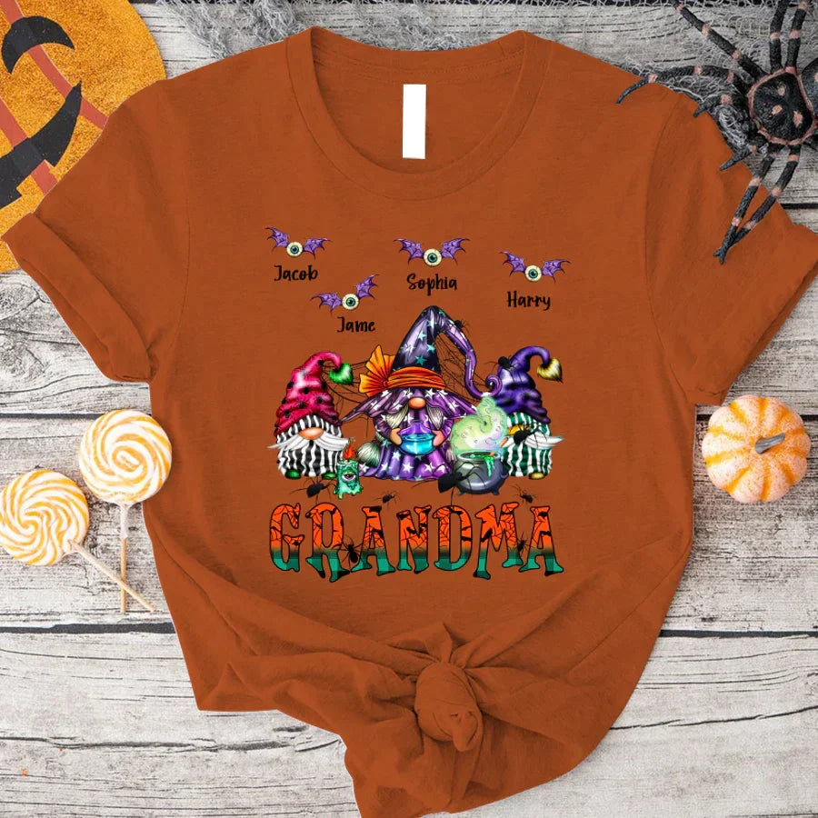 Lofaris Witch Gnomes Halloween Grandma And Kids T - Shirt