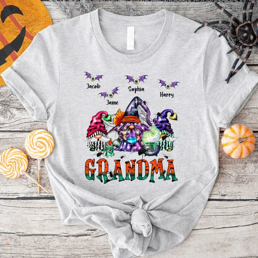 Lofaris Witch Gnomes Halloween Grandma And Kids T - Shirt