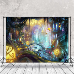 Lofaris Wonderland Butterflies Bridge Eggs Photo Backdrop
