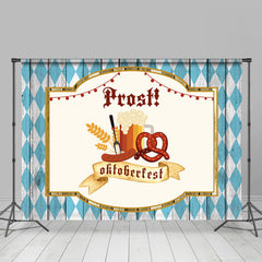 Lofaris Wooden Blue Diamond Beer Prost Oktoberfest Backdrop