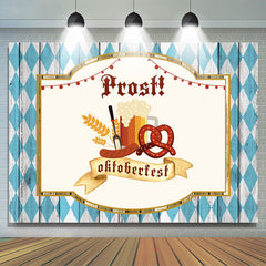 Lofaris Wooden Blue Diamond Beer Prost Oktoberfest Backdrop