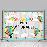 Lofaris Wooden Soaring Into 3rd Grade Back To School Backdrop