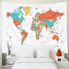 Lofaris World Continent Country Distribution Map Tapestry