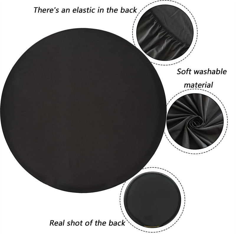 Lofaris Wrinkle Free Black Round Backdrop Circle Cover